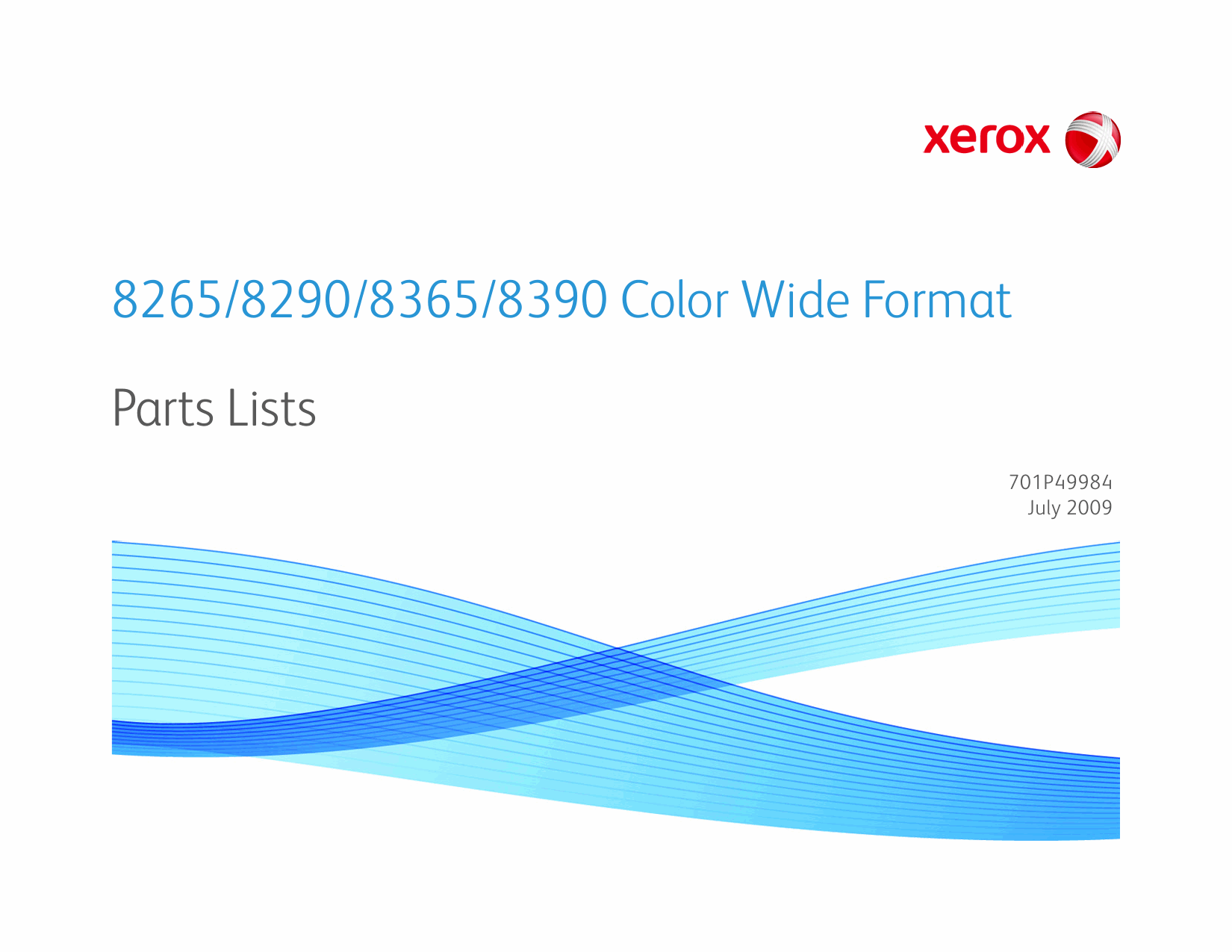 Xerox WideFormat 8265 8290 8365 8390 Parts List Manual-1